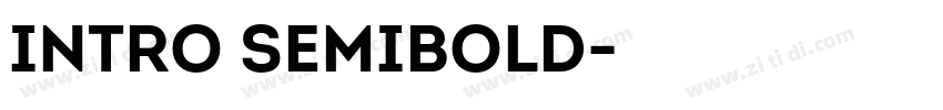Intro SemiBold字体转换